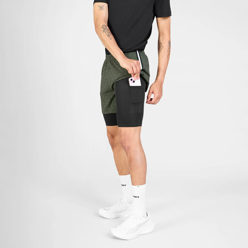 Saysky Couture Pace 2 in 1 Shorts 5'' - Mens